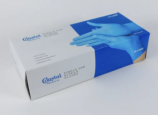 Nitrile Gloves Blue 240mm Medium- Coastal