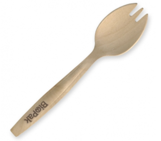 16cm Wooden Spork - BioPak
