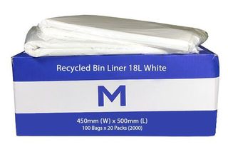 Office Bin Liner Small 18L White - Matthews