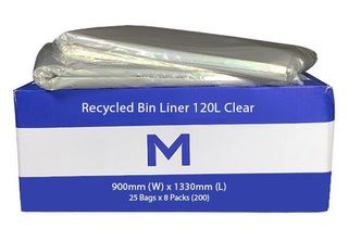 Small Wheelie Bin Liner 120L Clear - Matthews