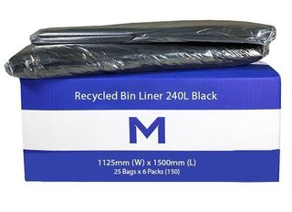 Large Wheelie Bin Liner 240L Black - Matthews