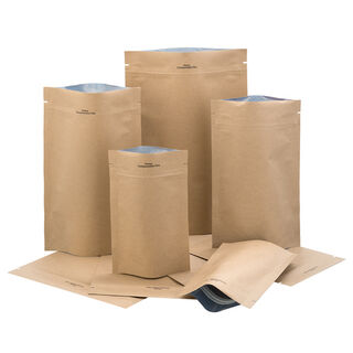 Stand Up Pouch Compostable 150gm 130x210mm Kraft