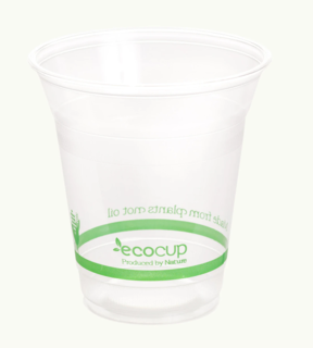 360ml Clear Cold Cup PLA Green - Ecoware