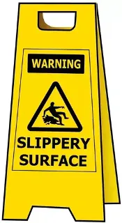 Slippery Surface Floor Sign Yellow