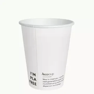 EW Single Wall Aqueous EcoCup 400ml (90mm) - White - Ecoware