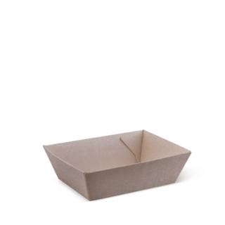 Endura Food Tray #1 Brown 131 x 91 x 50   - Detpak