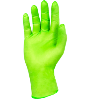 Neon Green Nitrile Gloves LARGE - TGC