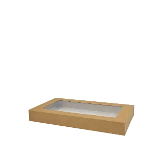 Lid for Large Catering Tray With PLA Window Carton 50 - Green Choice