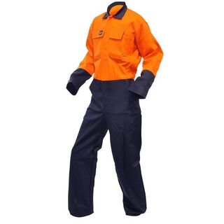 Fr Overall, 320Gsm, Orange/Navy, Do.12 Cal-Size 7
