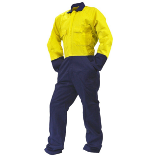 Overall Ls, 300Gsm Cotton, Yellow/Navy Do-Size 6
