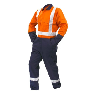Overall Ls, 200Gsm Cotton Ripstop, Orange/Navy  Dn-Size 5