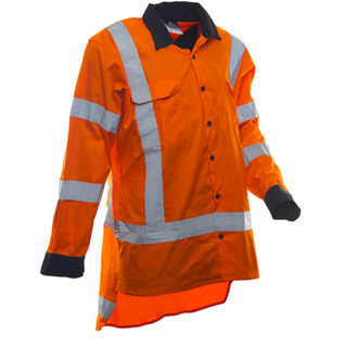150 Gsm Cotton Shirt, Ls,Orange, Ttmc-Size 3Xl