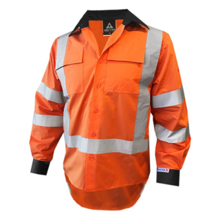 Rip Stop 155Gsm Cotton Ls Shirt, Ttmc-W, O/Black-Size 4Xl