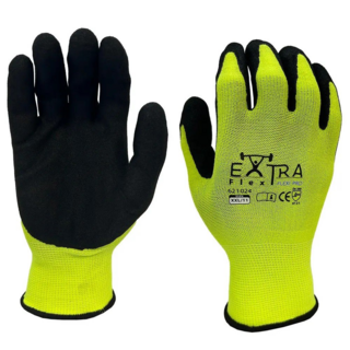 Flexi Pro Black Sandy Latex, Fluro Yellow Nylon-Size L
