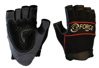 Fingerless Mechanics Glove, Black-Size Xl