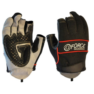 Two Finger Mechanics Glove, Black-Size Xl