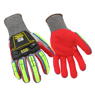 Ansell Ringers R-065 Nitrile-Coated Impact and Cut Protection Gloves – Superior Comfort and Dexterity - L