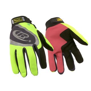 Ansell Ringers Turbo R-138 Work Gloves – Hi-Vis Mesh with Synthetic Leather Palm - 4XL