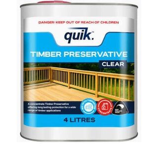 Timber Preservative Concentrate Clear 4 Litre x 6 - QUIK